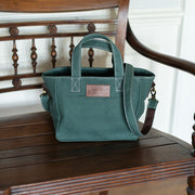Mini Tote - Waxed Hunter Green
