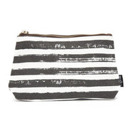 Travel Pouch - Charcoal Stripes