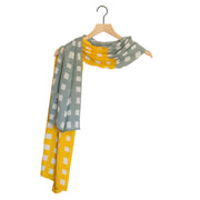 Scarf - Flores Mustard and Grey