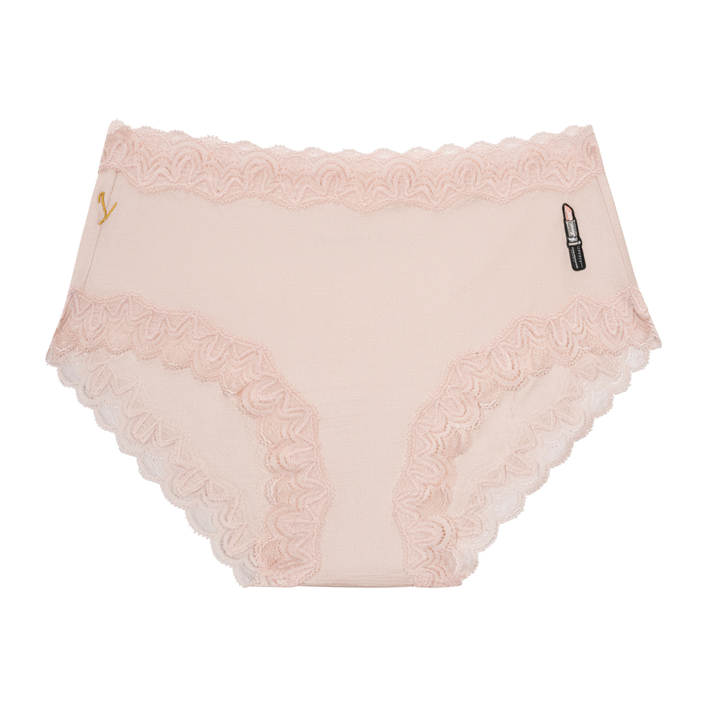 Soft Silk Trying On Lipstick Brief