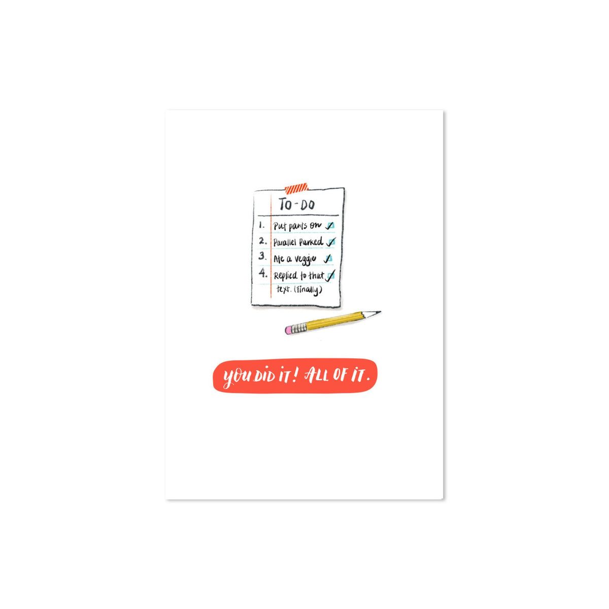 Checklist Congratulations Card