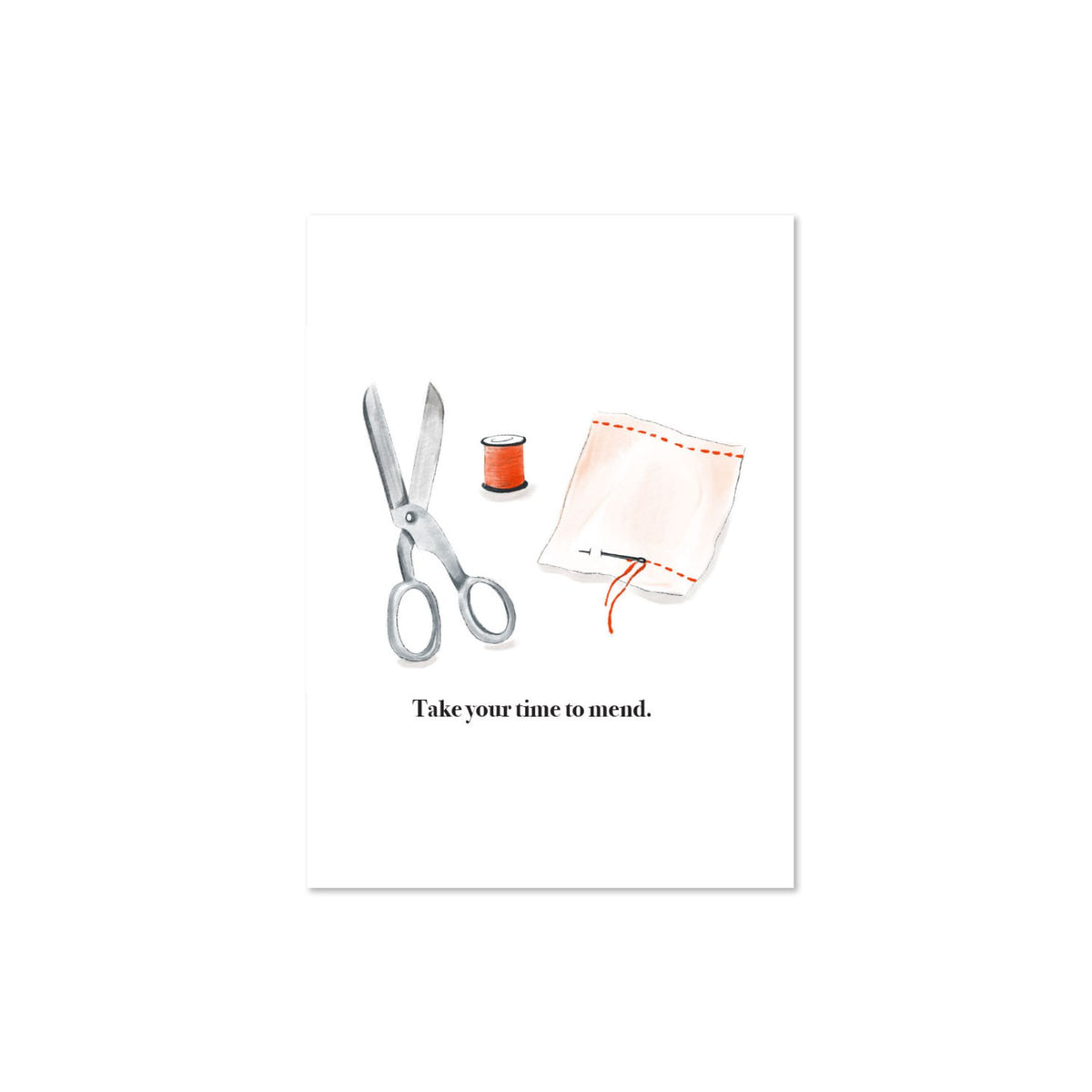 Take Your Time to Mend Card