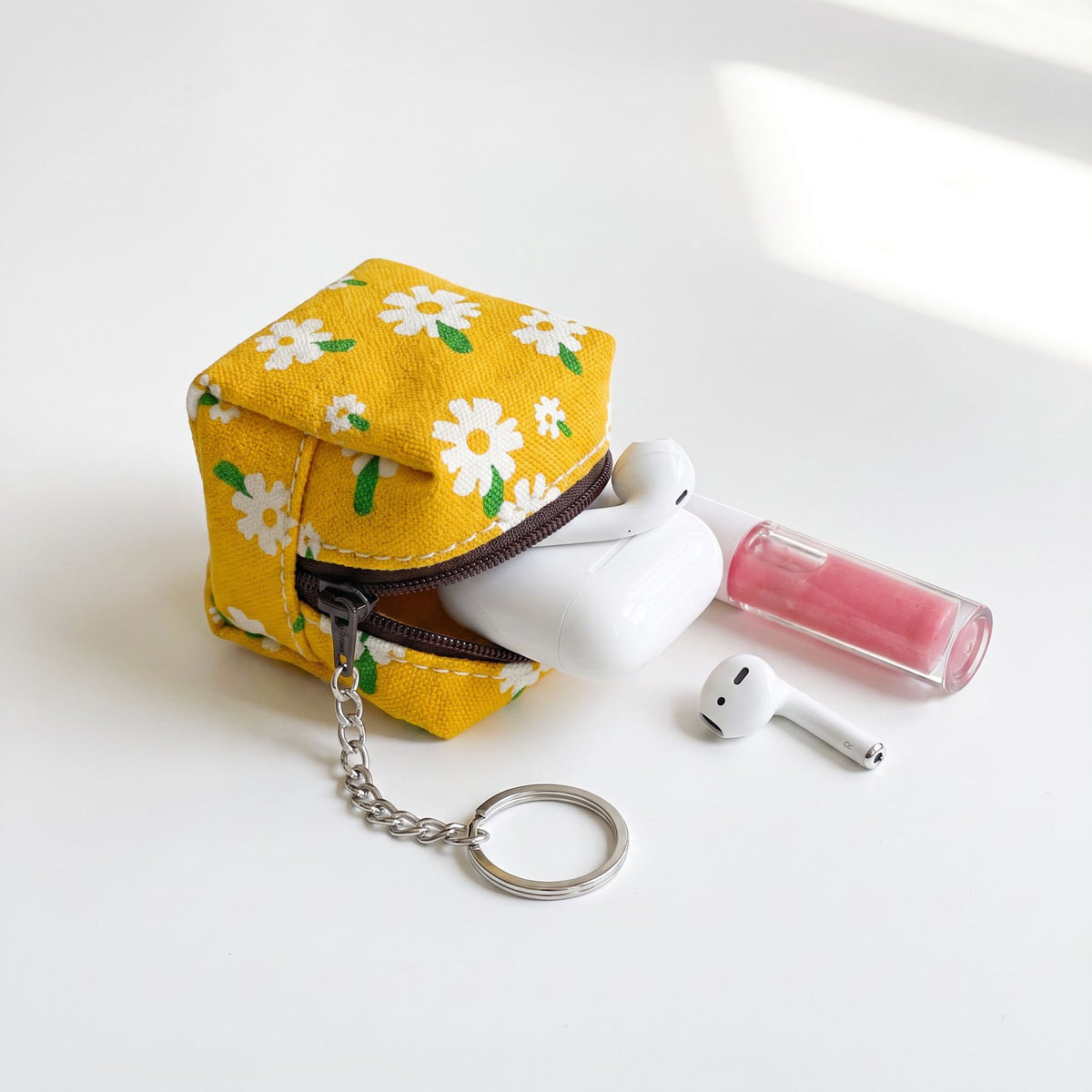 Mini Cube Key Ring - Carmel