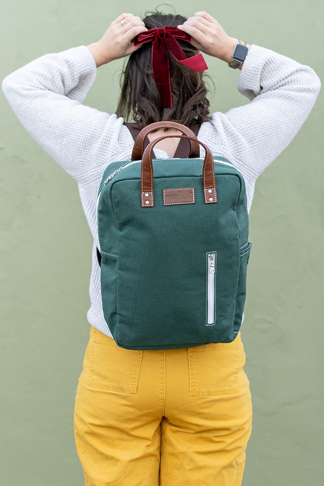 Laptop Backpack - Waxed Hunter Green