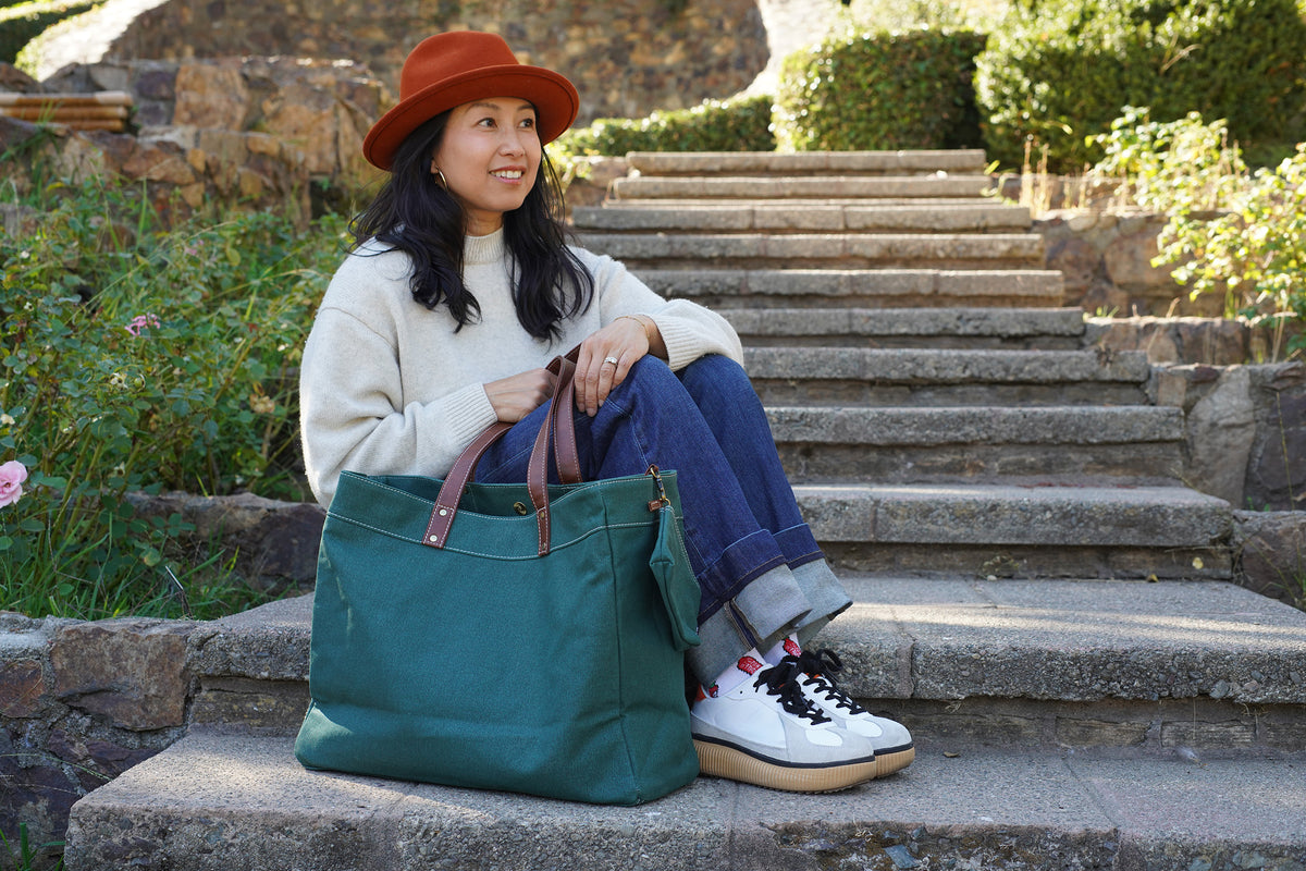 Carryall Tote - Waxed Hunter Green