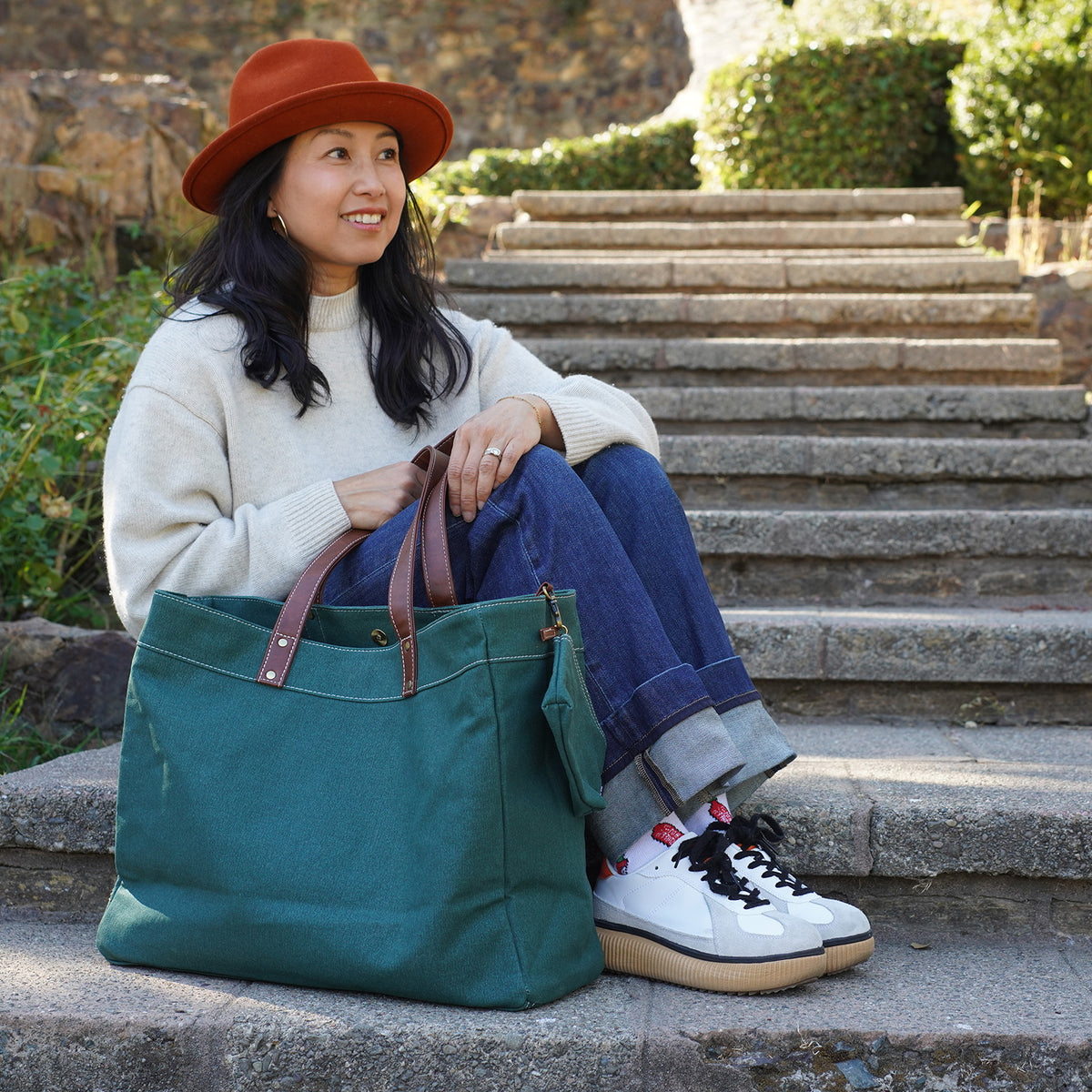 Carryall Tote - Waxed Hunter Green