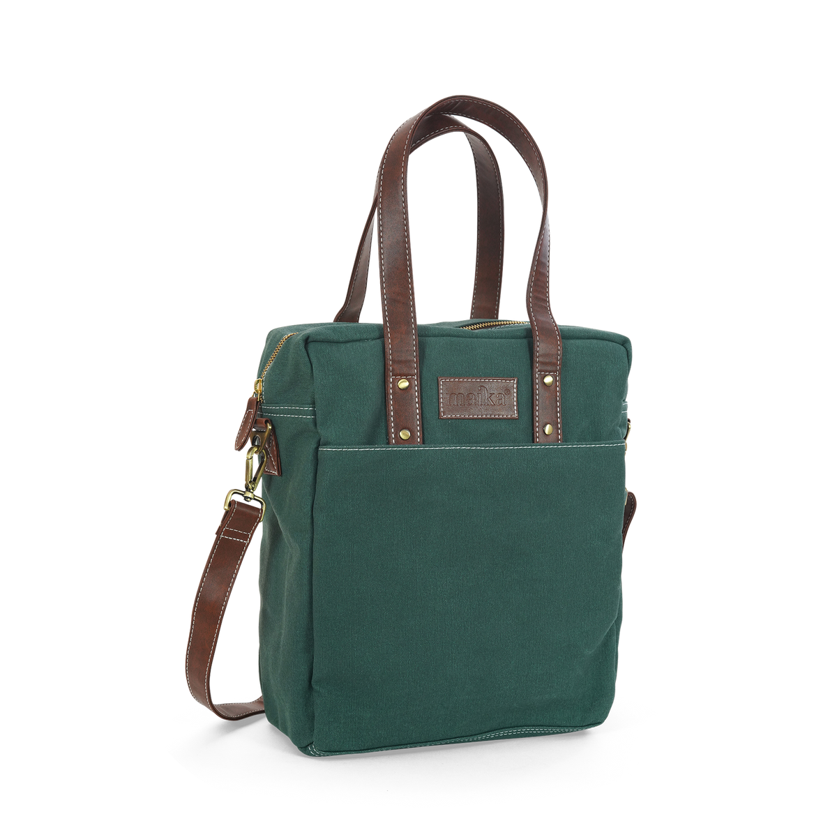Commuter Tote - Waxed Hunter Green