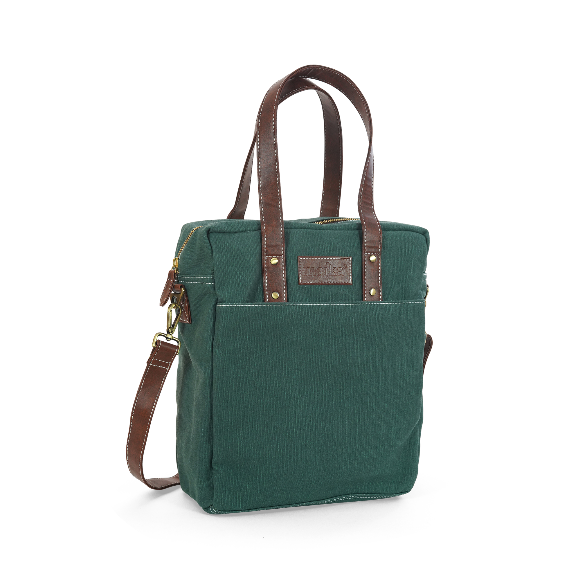 Commuter Tote - Waxed Hunter Green - Maika Commuter Tote - Waxed Hunter Green - Maika