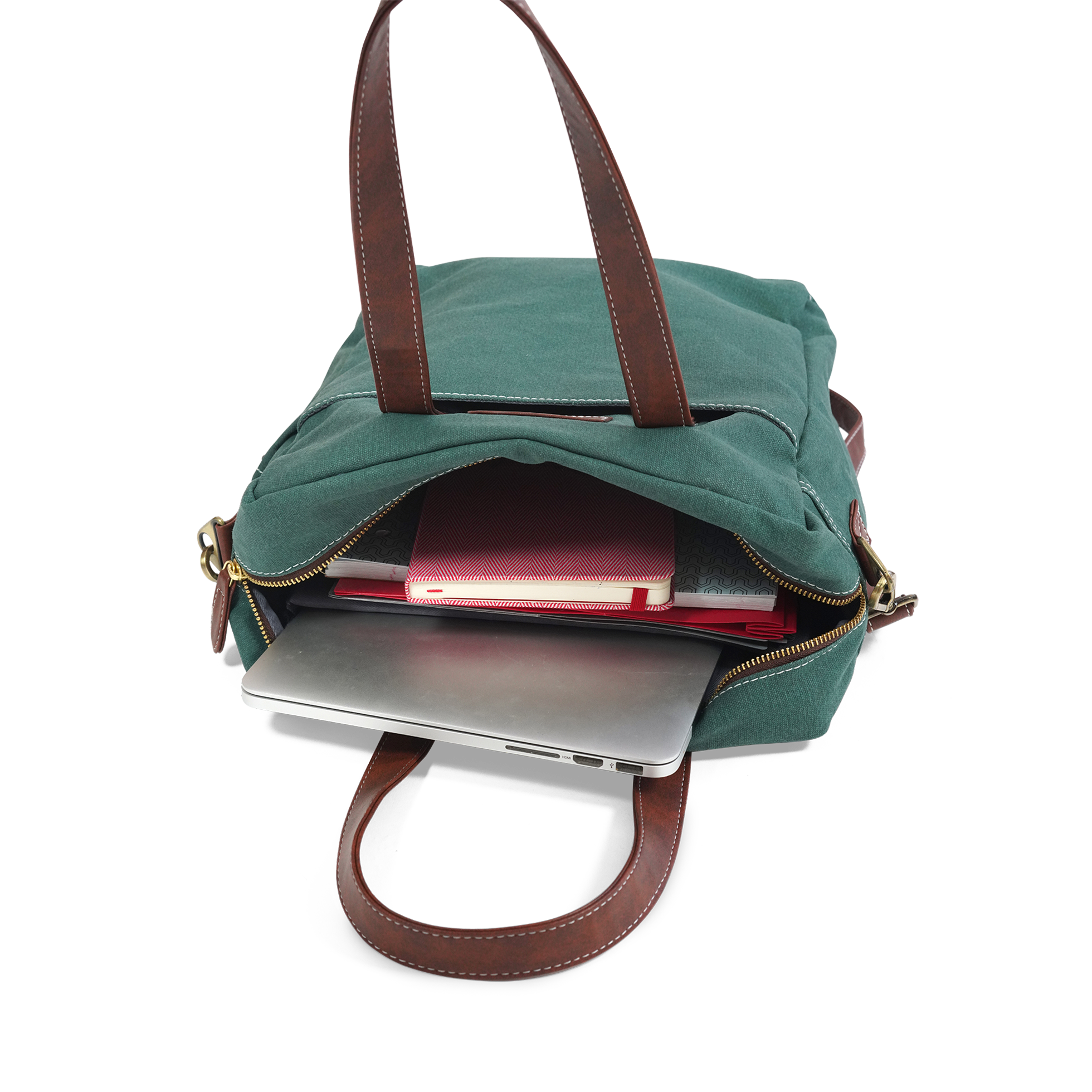 Commuter Tote - Waxed Hunter Green - Maika Commuter Tote - Waxed Hunter Green - Maika