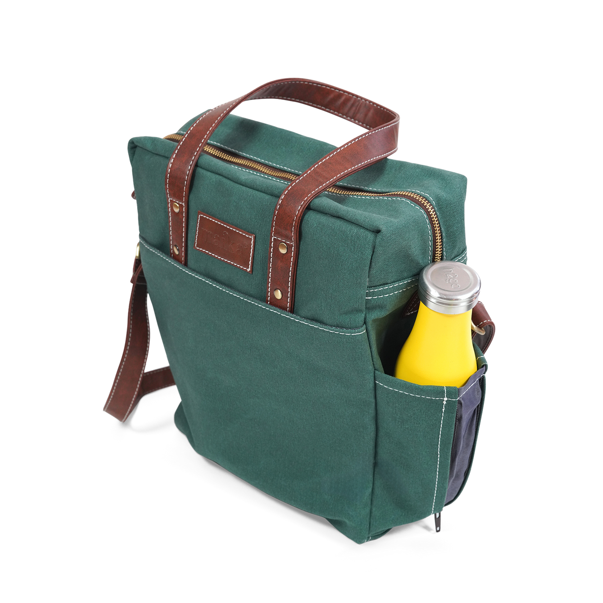 Commuter Tote - Waxed Hunter Green