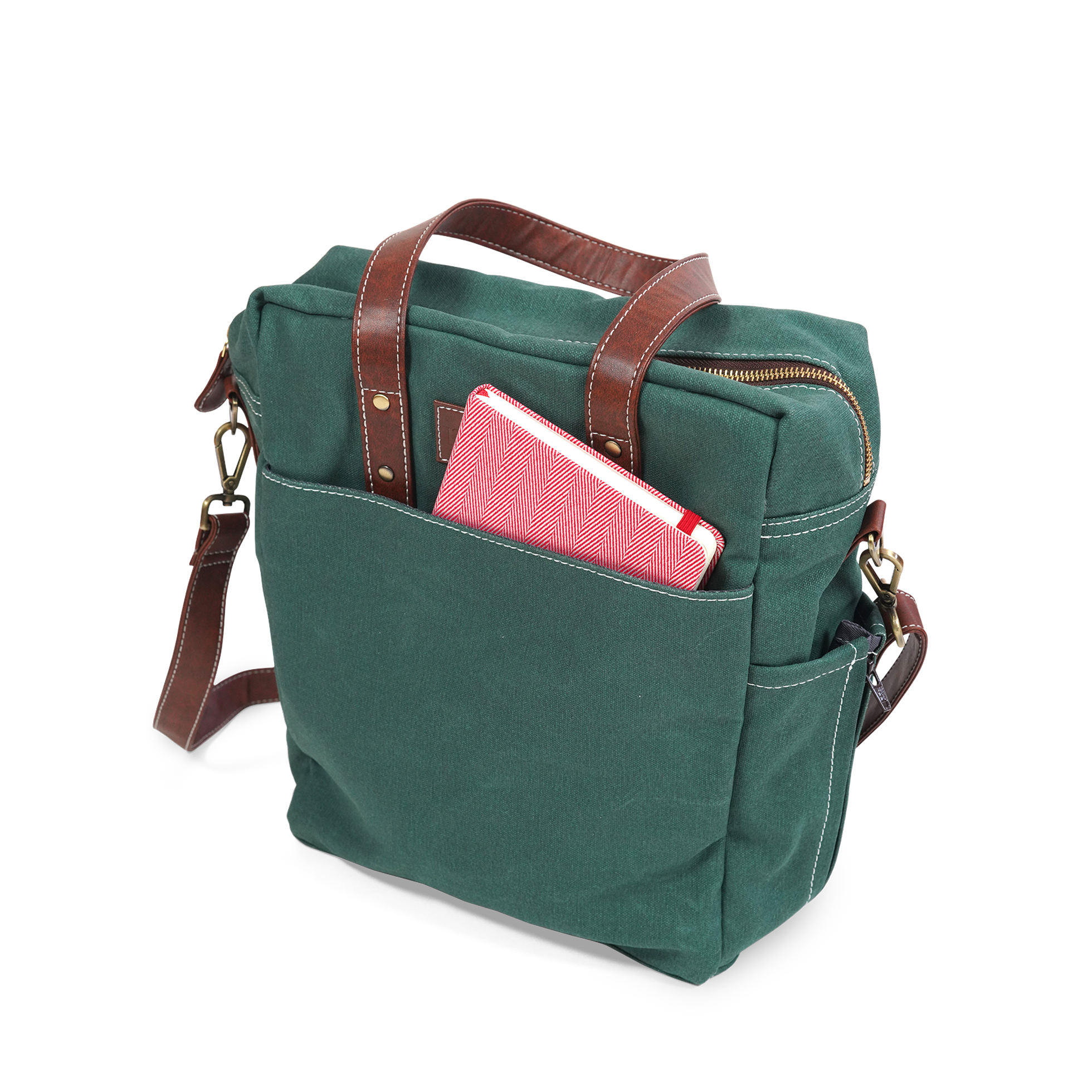 Commuter Tote - Waxed Hunter Green - Maika Commuter Tote - Waxed Hunter Green - Maika