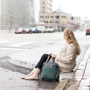 Commuter Tote - Waxed Hunter Green