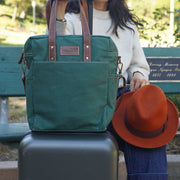Commuter Tote - Waxed Hunter Green