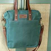 Commuter Tote - Waxed Hunter Green