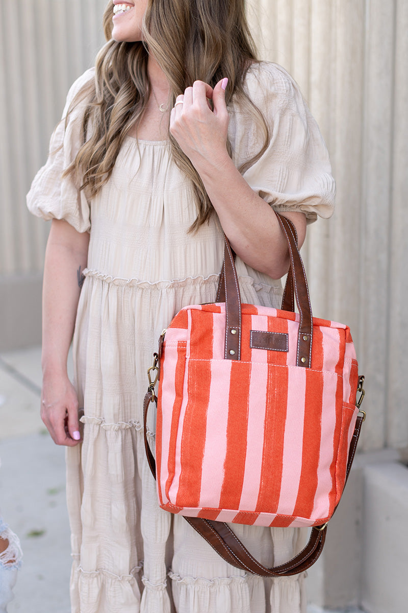 Commuter Tote - Linea Red/Pink