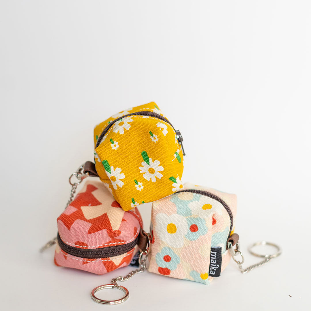 Mini Cube Key Ring - Carmel