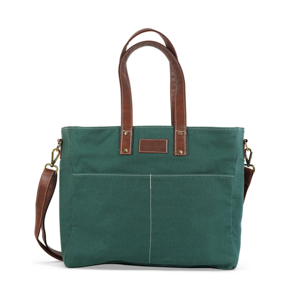 Essential Tote - Waxed Hunter Green