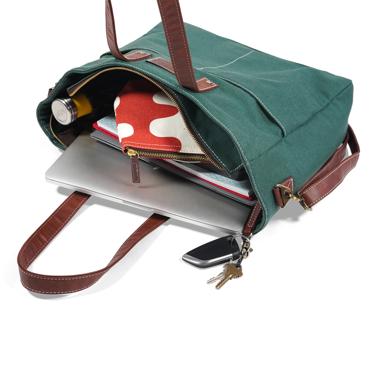 Essential Tote - Waxed Hunter Green