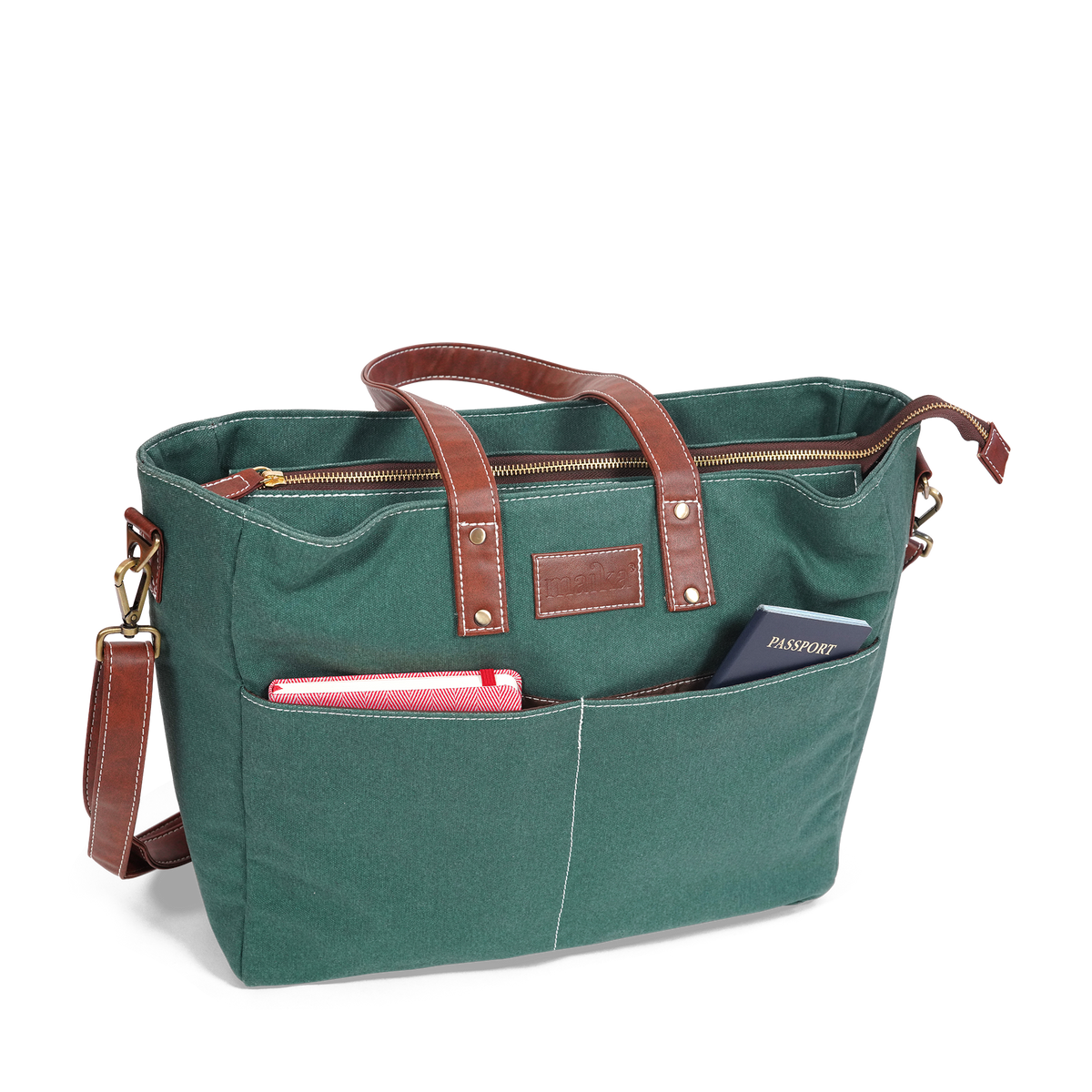 Essential Tote - Waxed Hunter Green