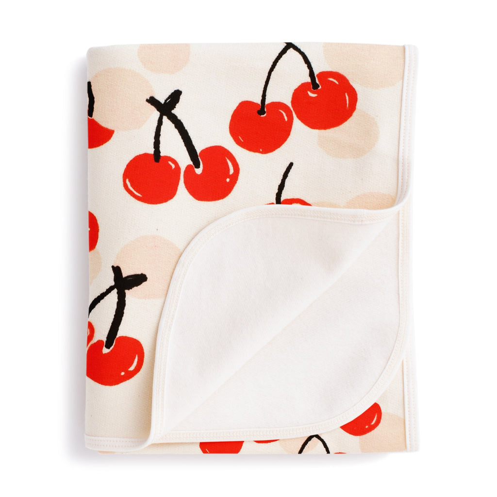 French Terry Blanket Cherries