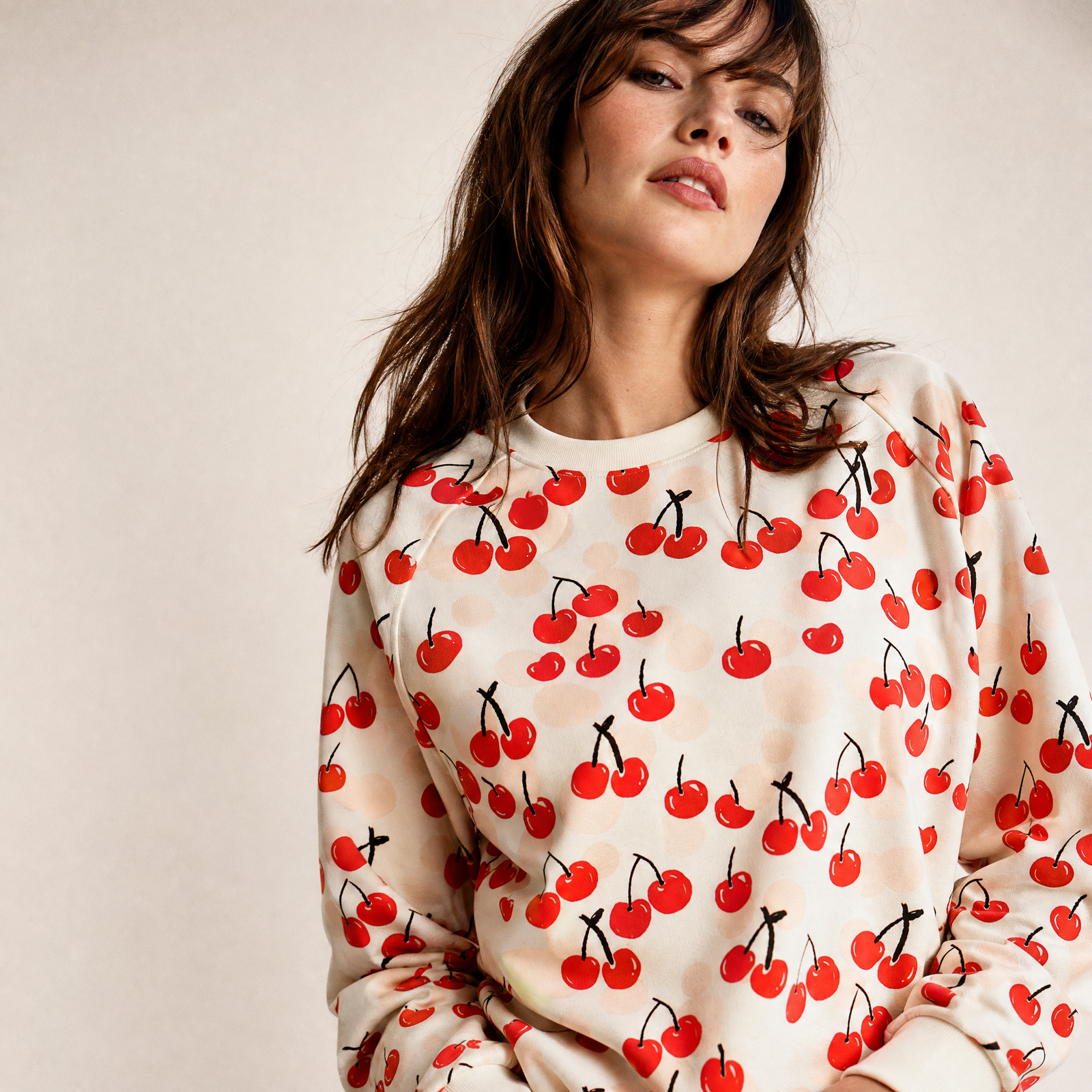 Adult Sweatshirt - Cherries Red