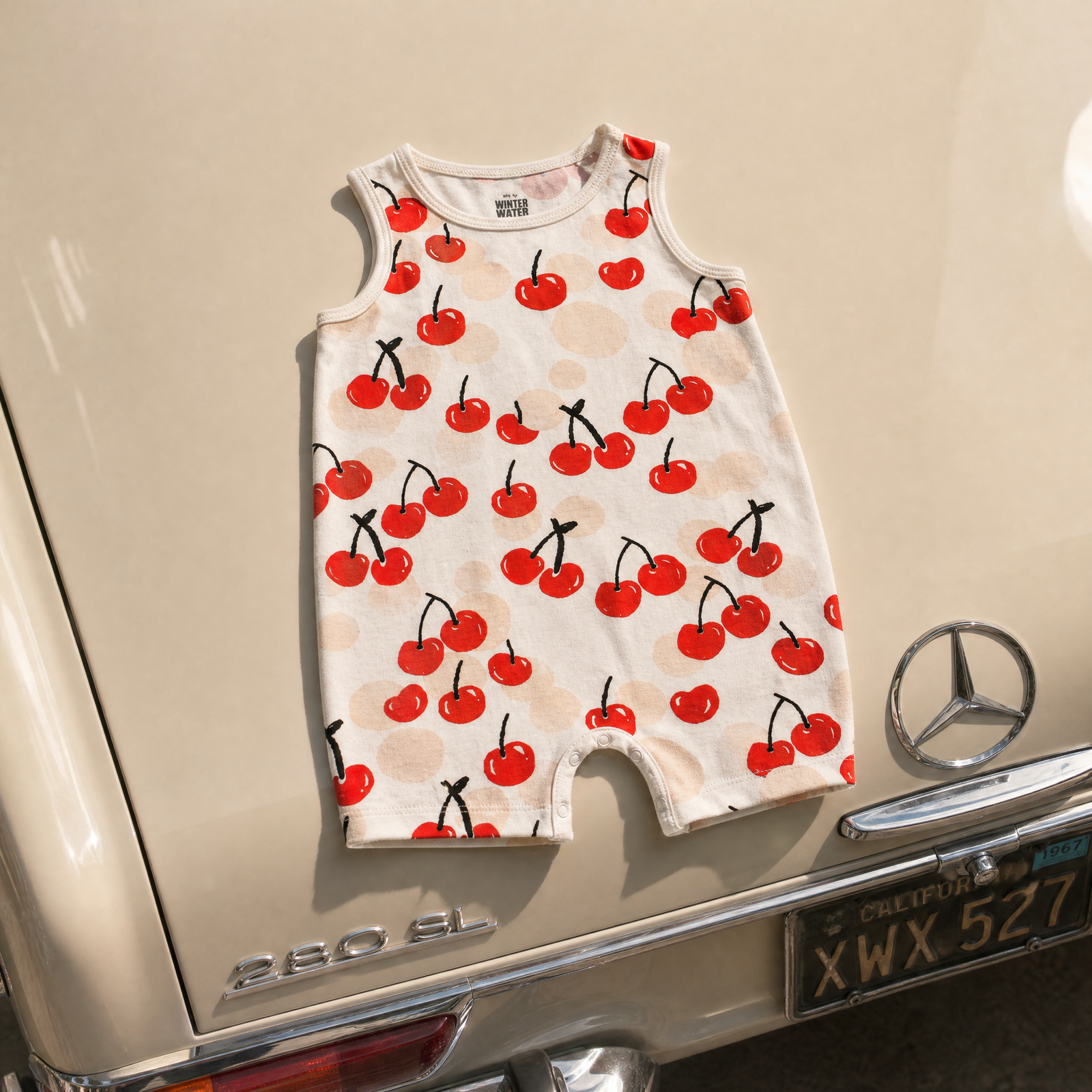 Tank Top Romper - Cherries Red