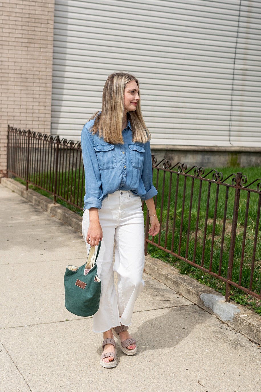 Loop Tote - Waxed Hunter Green
