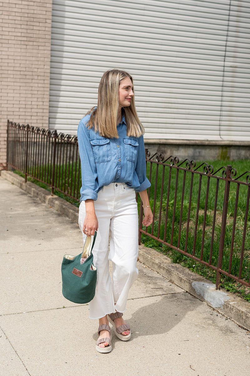 Loop Tote - Waxed Hunter Green