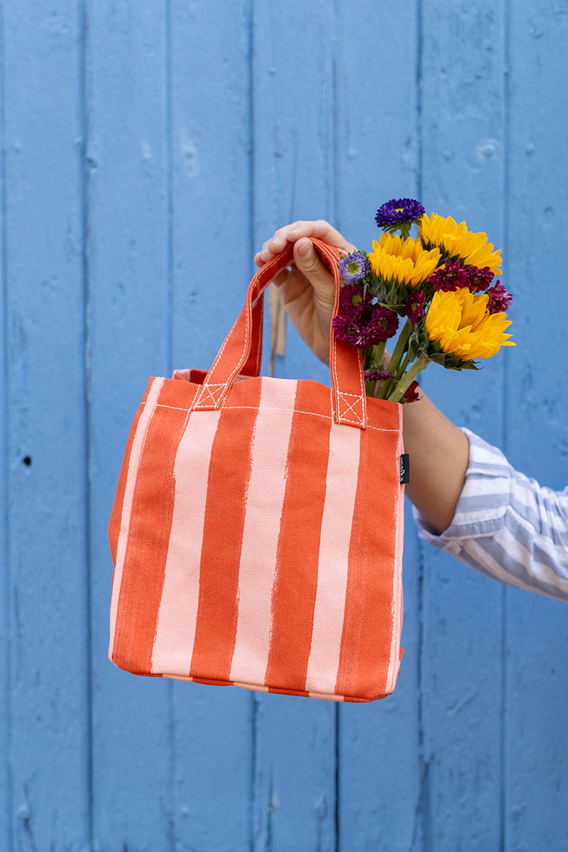 Lunch + Pie Tote - Linea Red/Pink