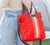 Commuter Tote - Mod Stripe Terracotta/Moss