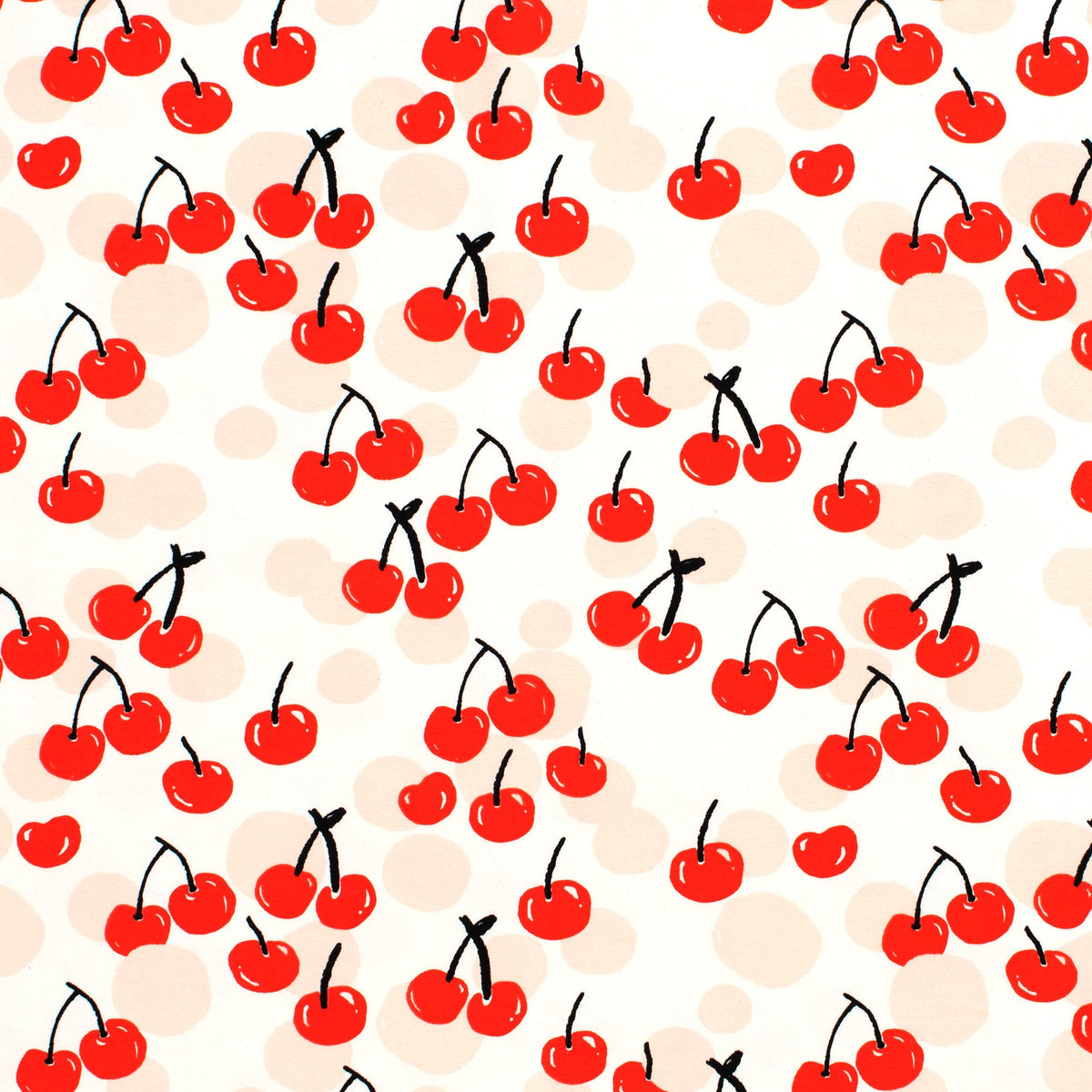 Fitted Crib Sheet - Cherries Red