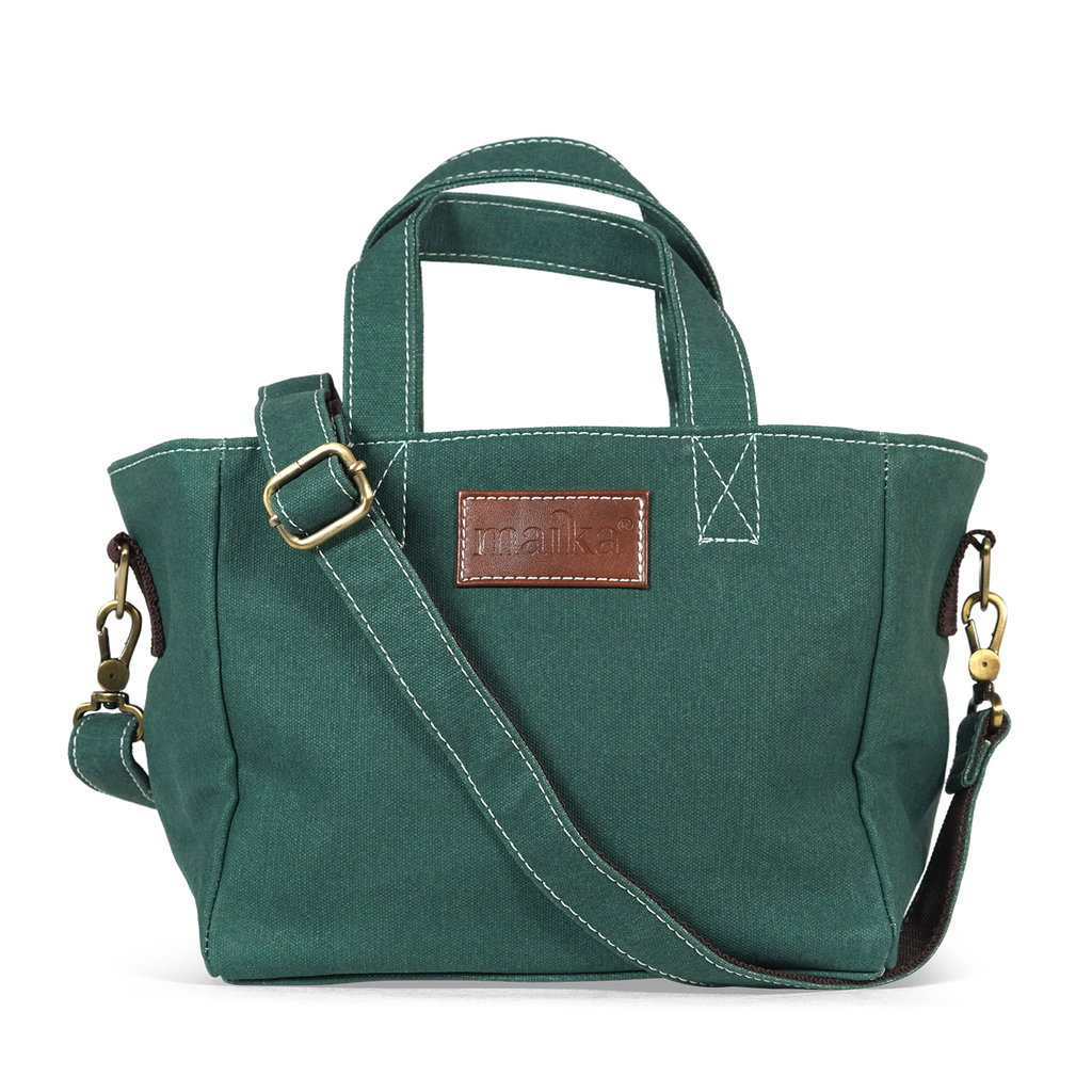 Mini Tote Waxed Hunter Green