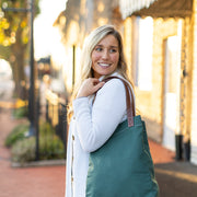 Market Tote - Waxed Hunter Green