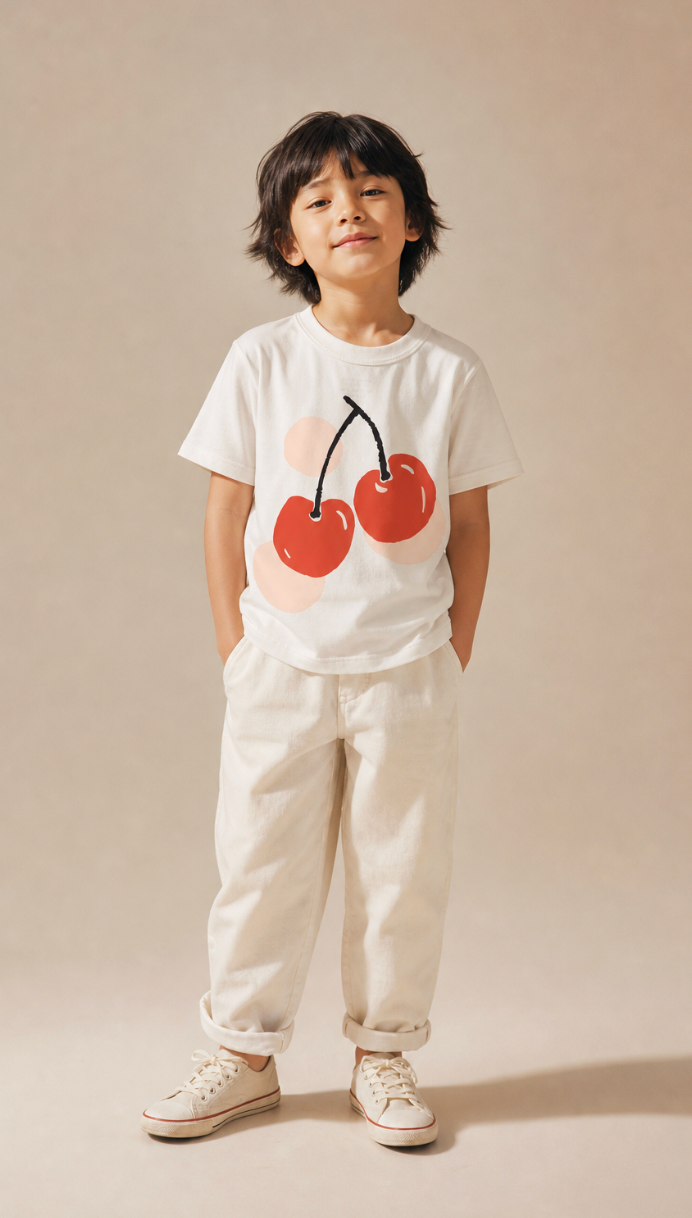 Short-Sleeve GRAPHIC Tee - Cherries Natural