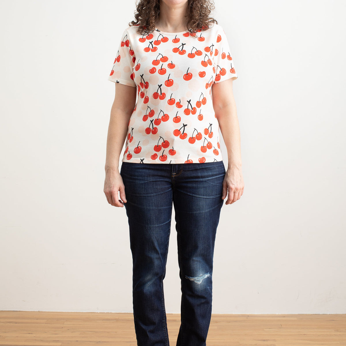 Austin Top - Cherries Red