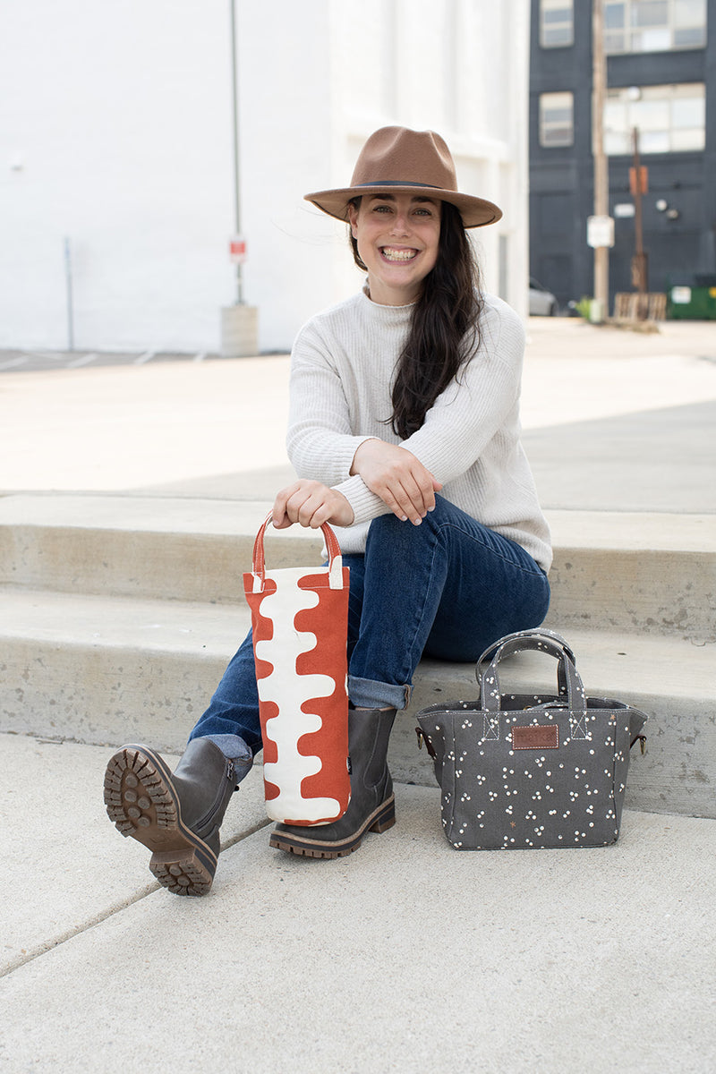 Wine Tote - Echo Tangerine