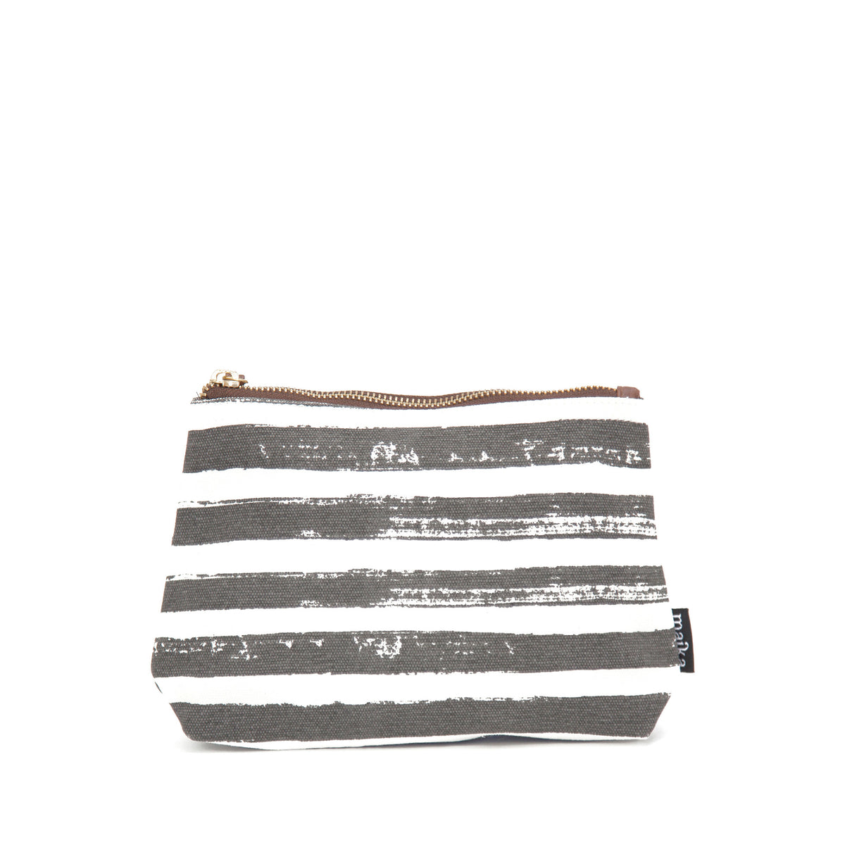 Travel Pouch - Charcoal Stripes