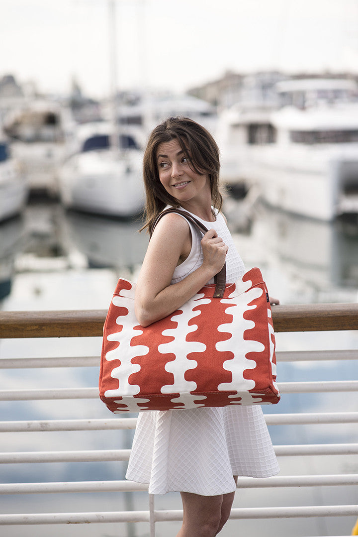 Carryall Tote - Tangerine Echo