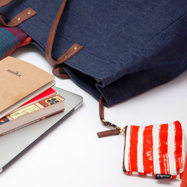 Carryall Tote - Charcoal Stripes