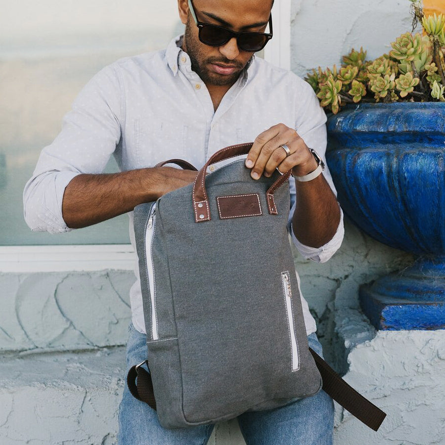 Laptop Backpack - Waxed Ash