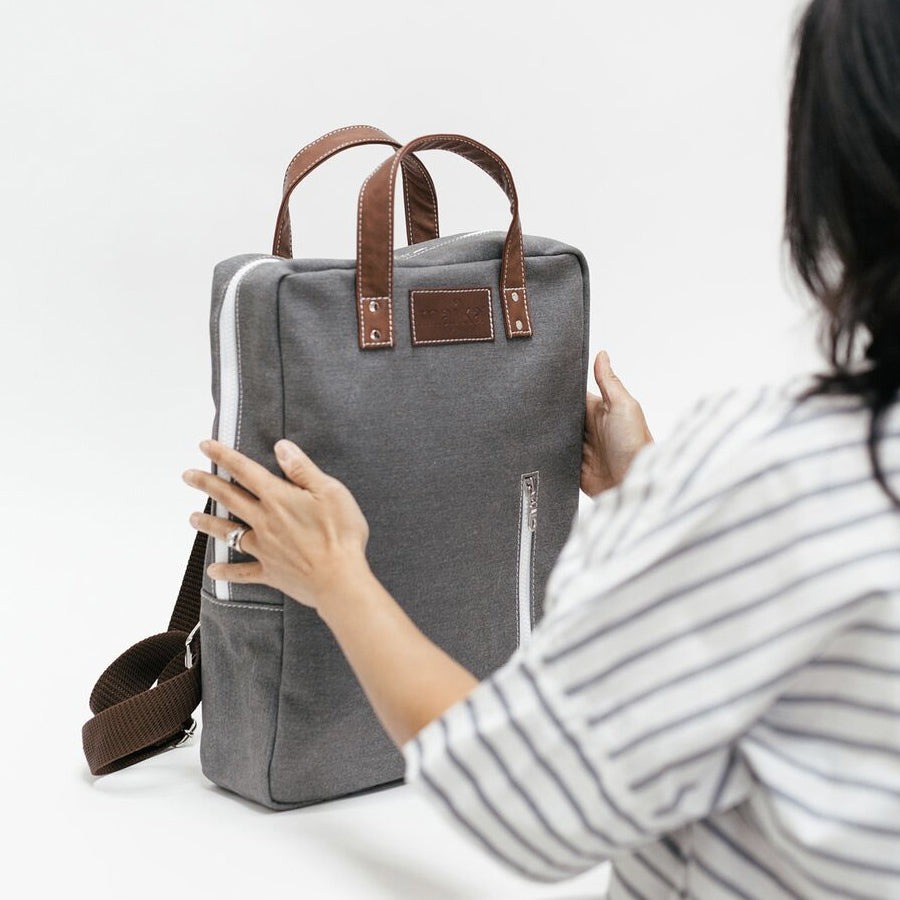 ash leather backpack Laptop Backpack
