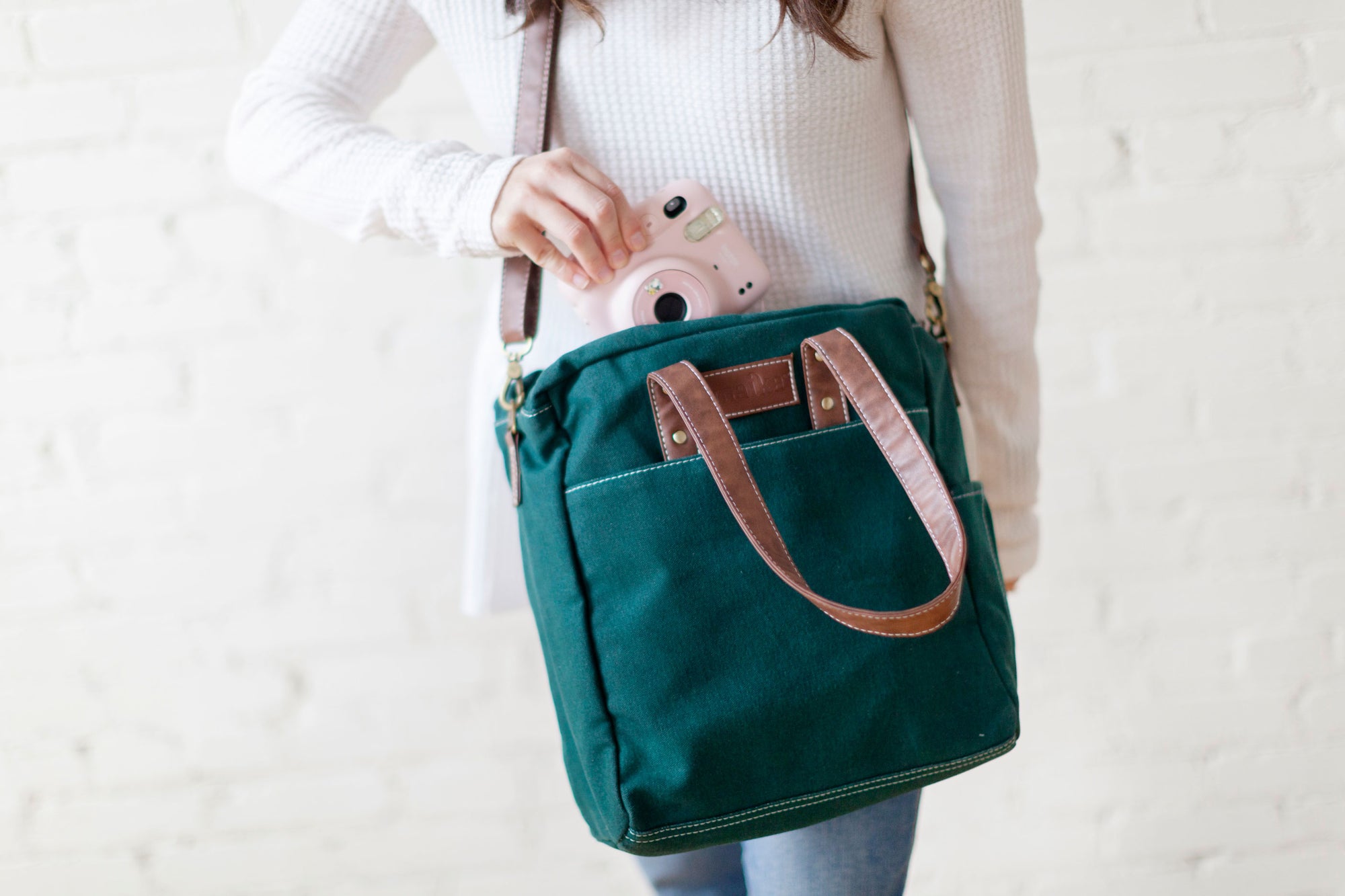 Commuter Tote - Waxed Hunter Green
