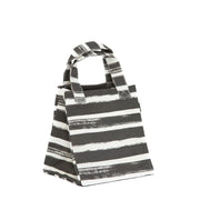 Lunch + Pie Tote - Charcoal Stripes