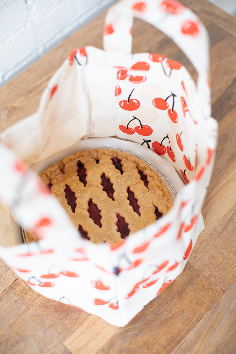 Lunch + Pie Tote - Linea Red/Pink