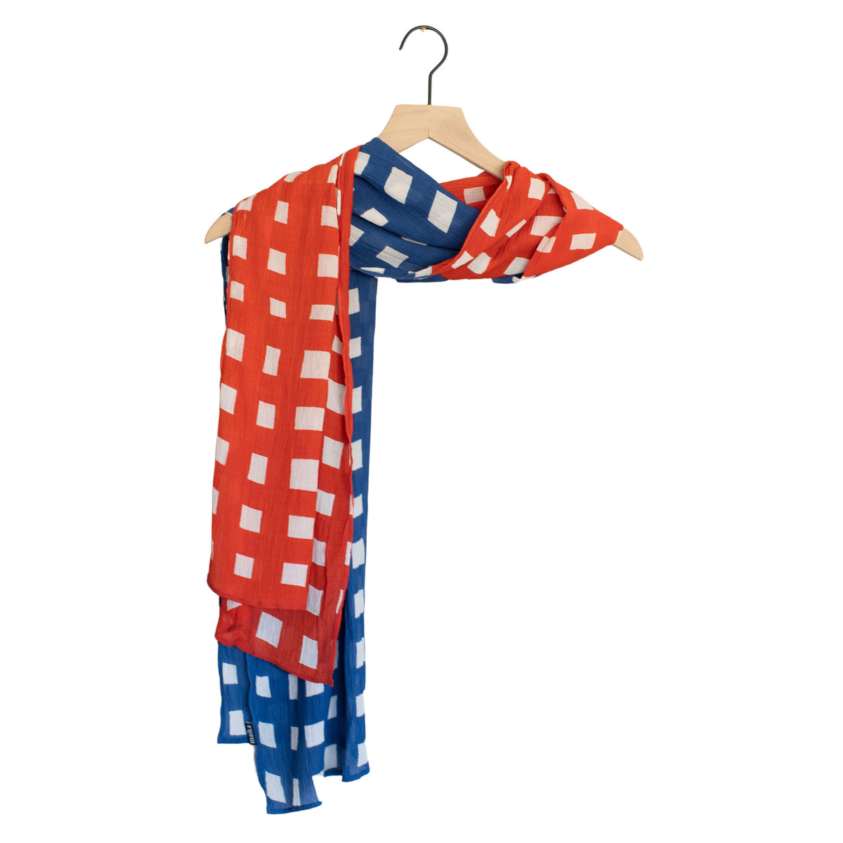 Scarf - Flores Red and Blue