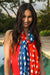 Scarf - Flores Red/Blue